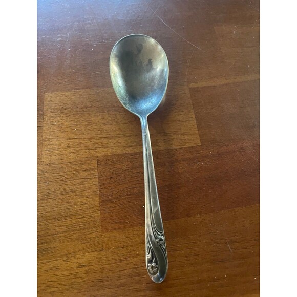 Vintage Silver spoon pie fork Hickory Community Flower Wm Rogers Rocksford - Picture 7 of 9